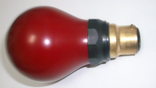LAMPE inactinique chambre noire B22 PF712B 220V 15W rouge