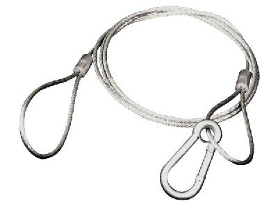 Elingue de sécurité 60 cm câble 4mm 60Kg
