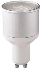Ampoule GU10 fluo economique 9W 2700K Blanc chaud code 0031049