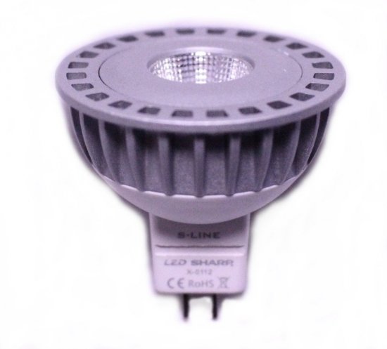MR16 à led SHARP GU5.3 12V 6W blanc Chaud 3000K 60°