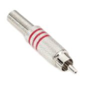 Fiche RCA cinch nickel noire à souder