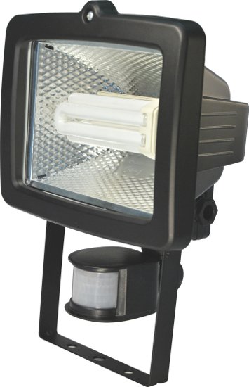 projecteur exterieur 21W Noir avec détecteur de mouvement équivant à 120W halogène
