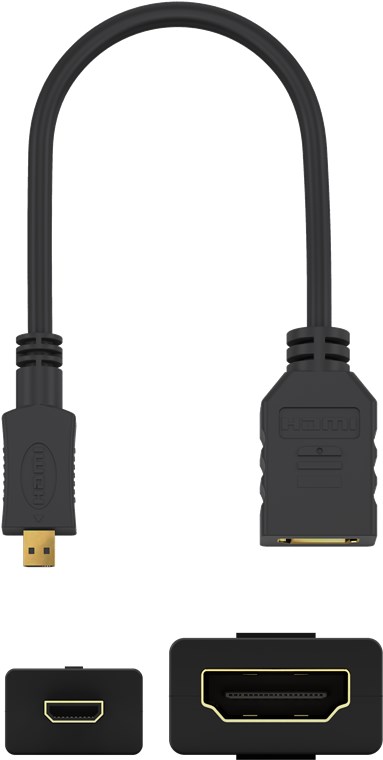 Adaptateur Mini HDMI femelle/Mic HDMI mâle - Câbles et adaptateurs