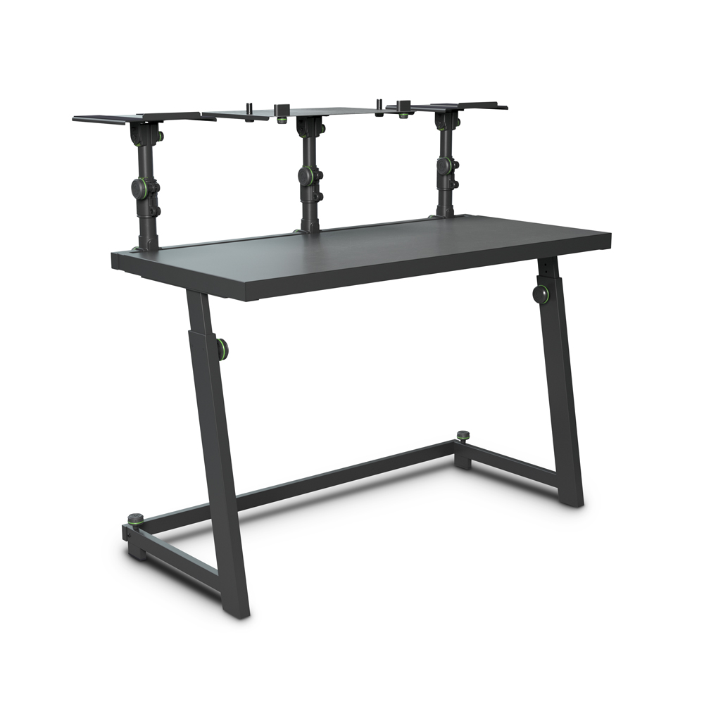 Gravity FDJT 01 Stand table pour studio ou DJ avec support pour enceintes  et ordinateur portable