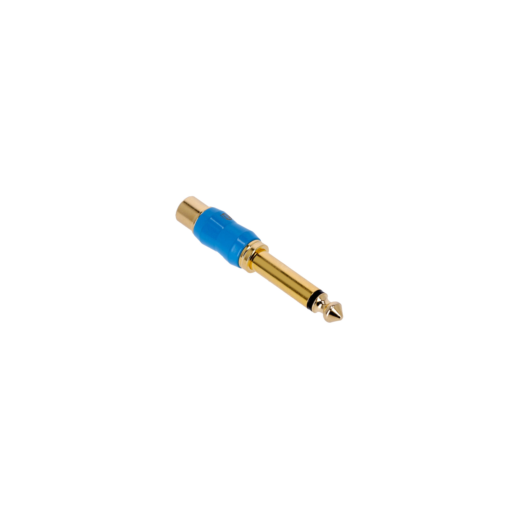 Adaptateur 6.35mm (1/4 pouce) stéréo fiche vers RCA jack, plaqué