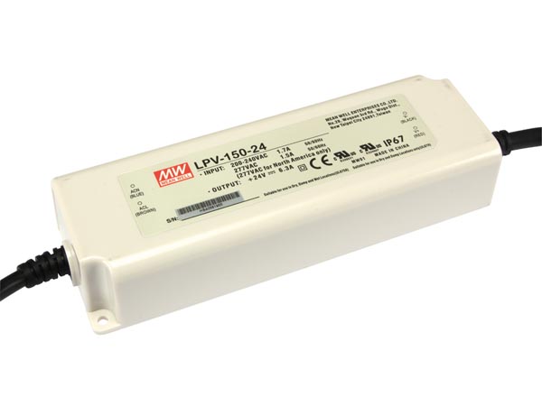 Alimentation 230V 24V DC Mean Well LPV-150-24 continu 150W IP67