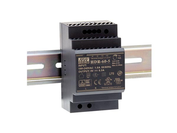 Alimentation Meanwell HDR-60-24  24V 60W DC pour rail Din