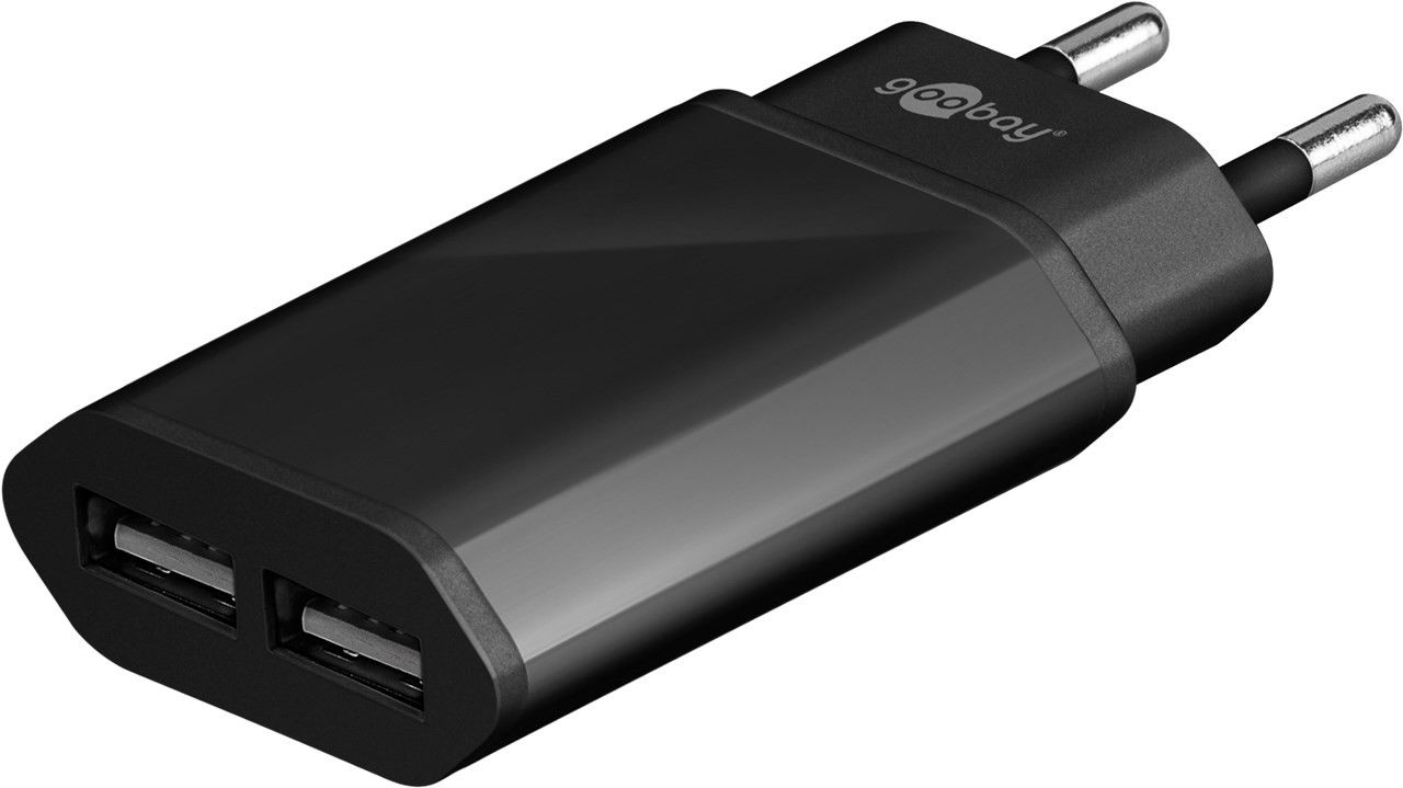 Lot De 2 Chargeurs USB Doubles 2,4A – Blanc – 2 Ports – Compatible Avec La Plupart Des Appareils
