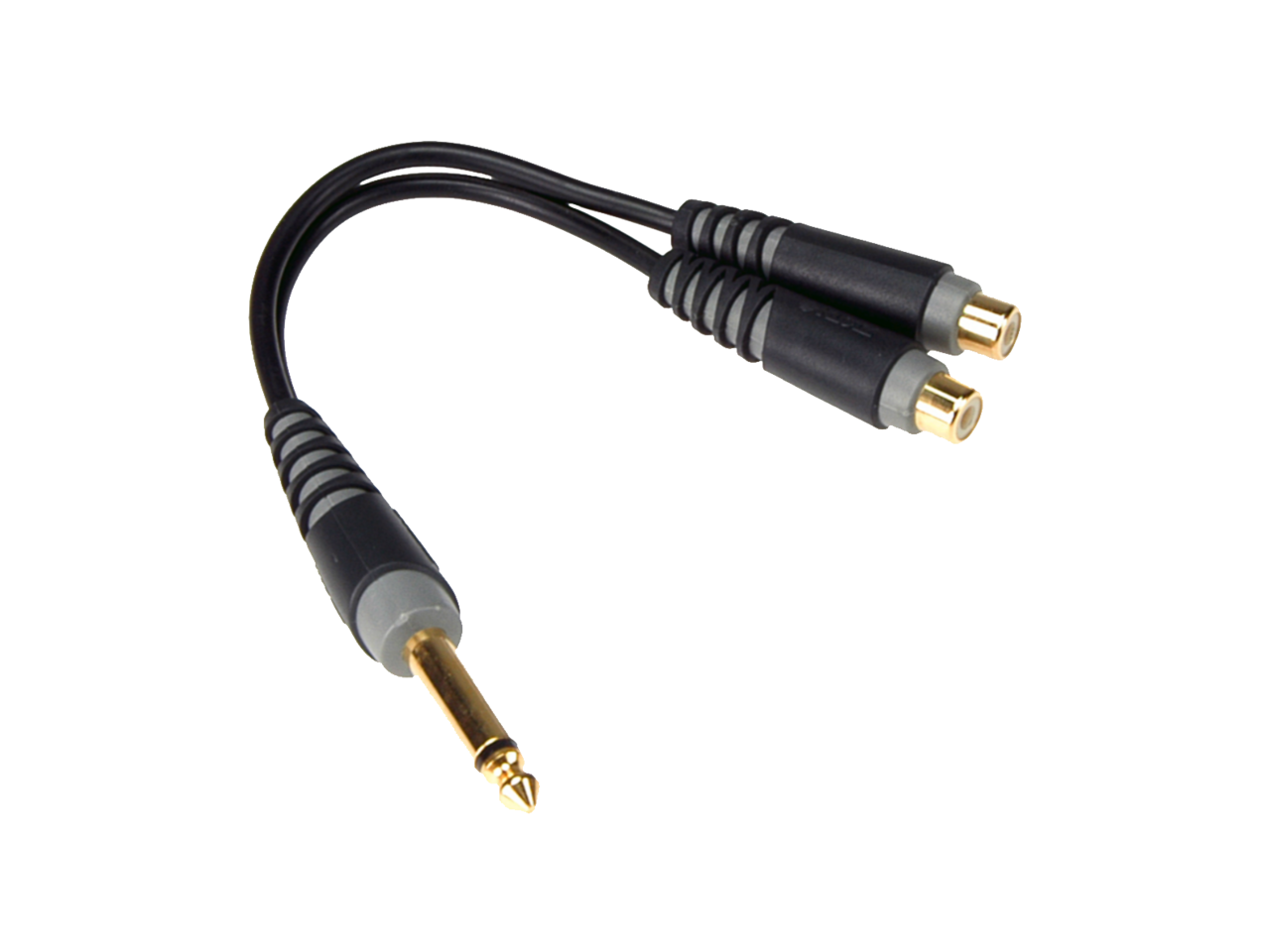 Adaptateur Jack 6.35mm Stéréo vers 2X RCA Femelle Câble Vitalco