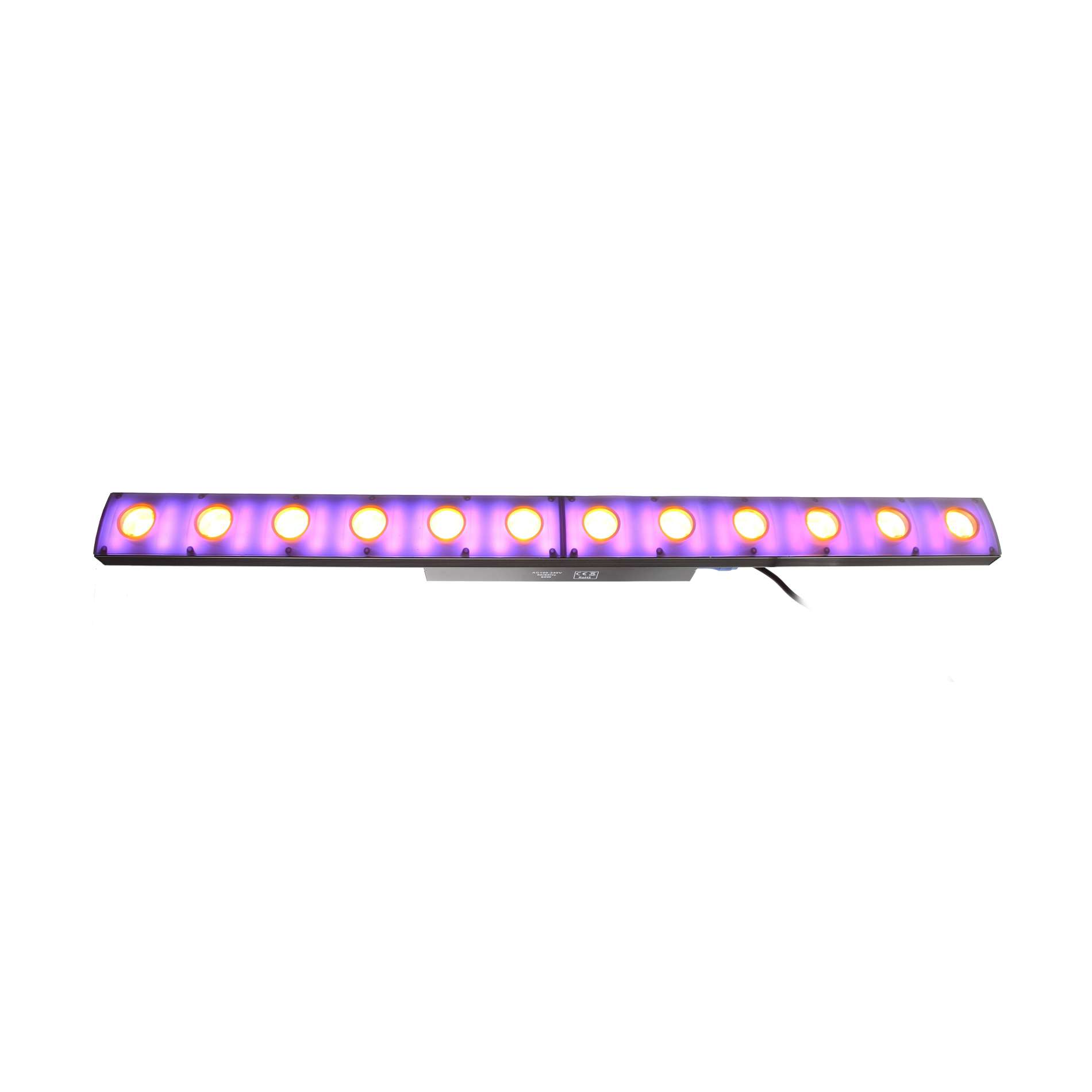 Barre led Power lighting 12X3W crystal gold 12 led W + 54 led SMD RGB