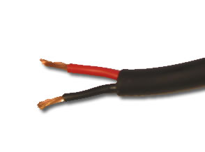 Alpexe - câble haut-parleur rouge / noir CU Rouleau de 25 m