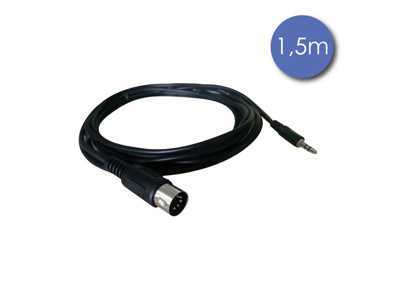 Nedis Câble audio DIN 5 broches (M) pour mini jack stéréo (M) 2 m noir rond  - Cdiscount Informatique