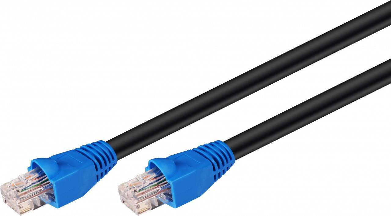Prozic Câble réseau RJ45 CAT 6 noir pour extérieur 40m