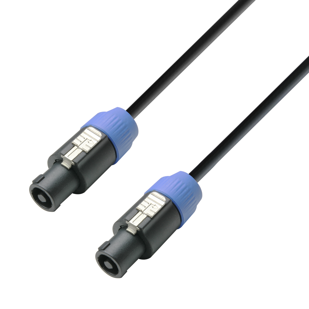 Cable speakon male vers speakon 2 contacts male 2X1.5 pour enceinte 5m