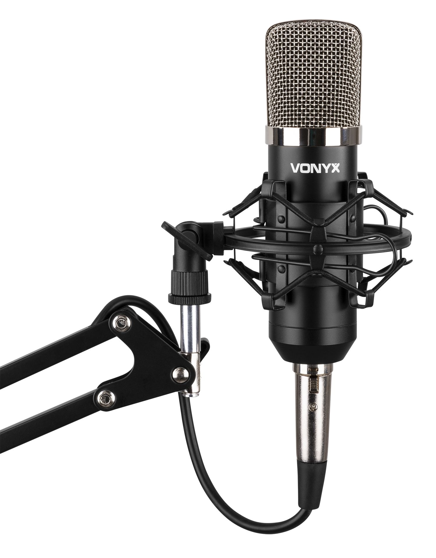 Microphone à condensateur professionnel avec filtre anti-pop et anneau LED