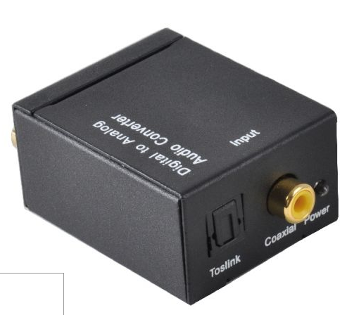 CONVERTISSEUR AUDIO TOSLINK - COAX / 2 RCA ANALOGIQUES