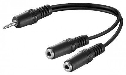 Cable adaptateur en Y XLR 3 broches male vers 2 femelles CAB 2137