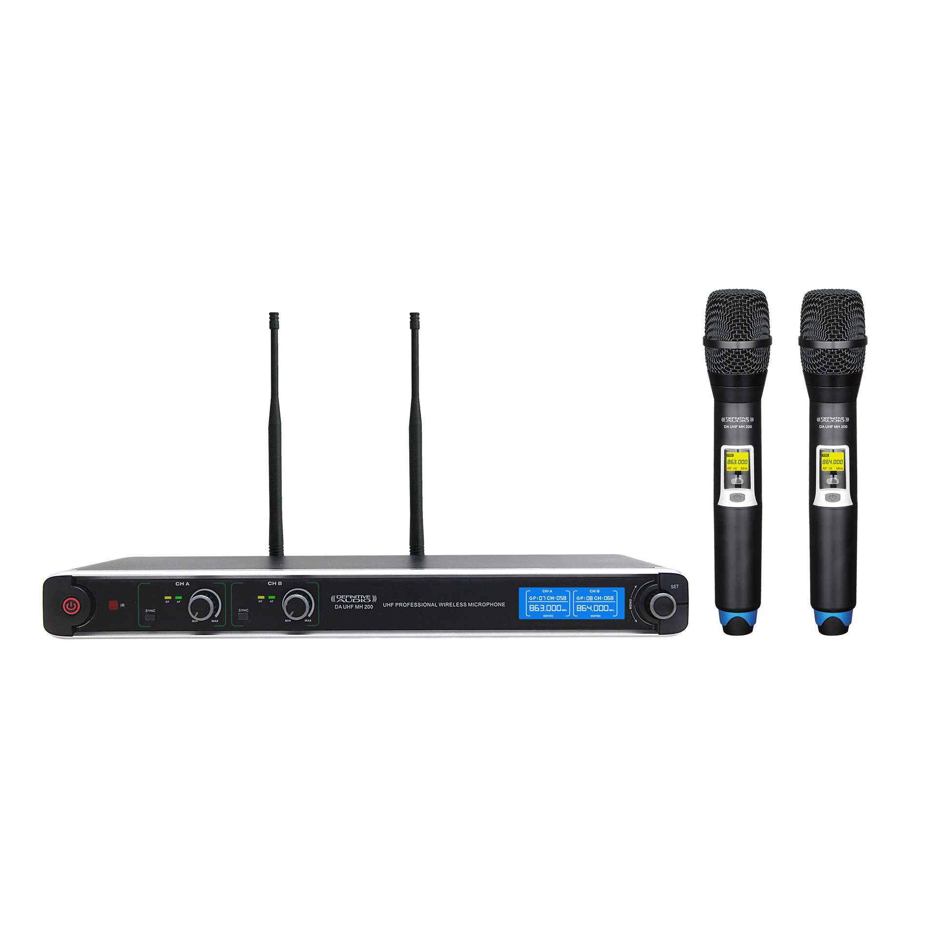 DA UHF MH 200 Définitive Audio - 2 micros main sans fil 30mW