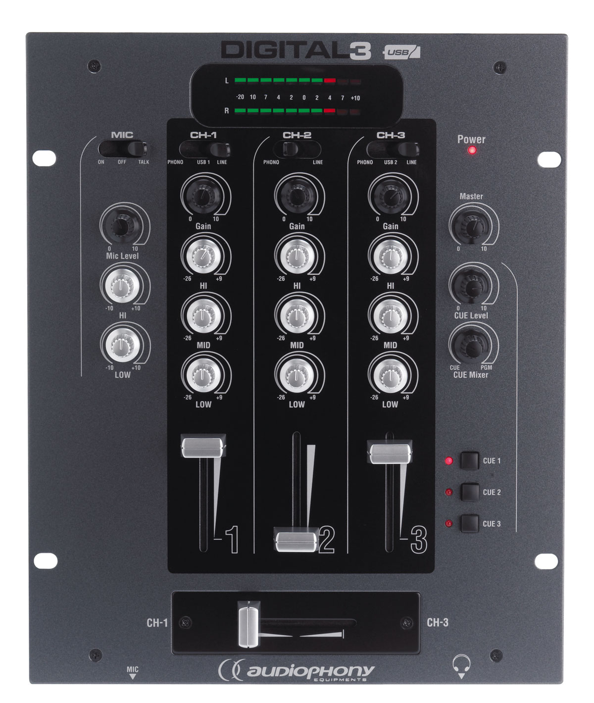 Table de mixage Audiophony Digital 3 avec talkover Micro et 3