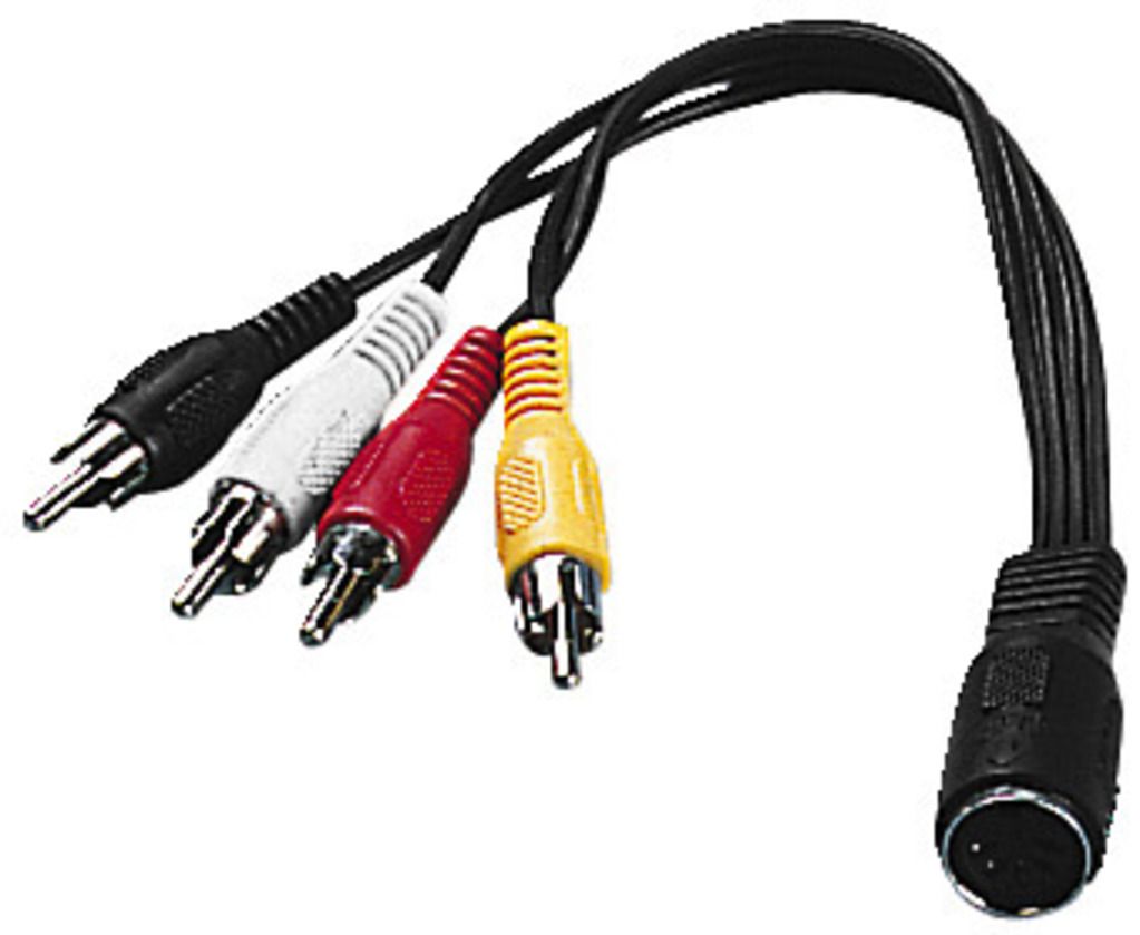 Adaptateur Din femelle vers RCA in et RCA out