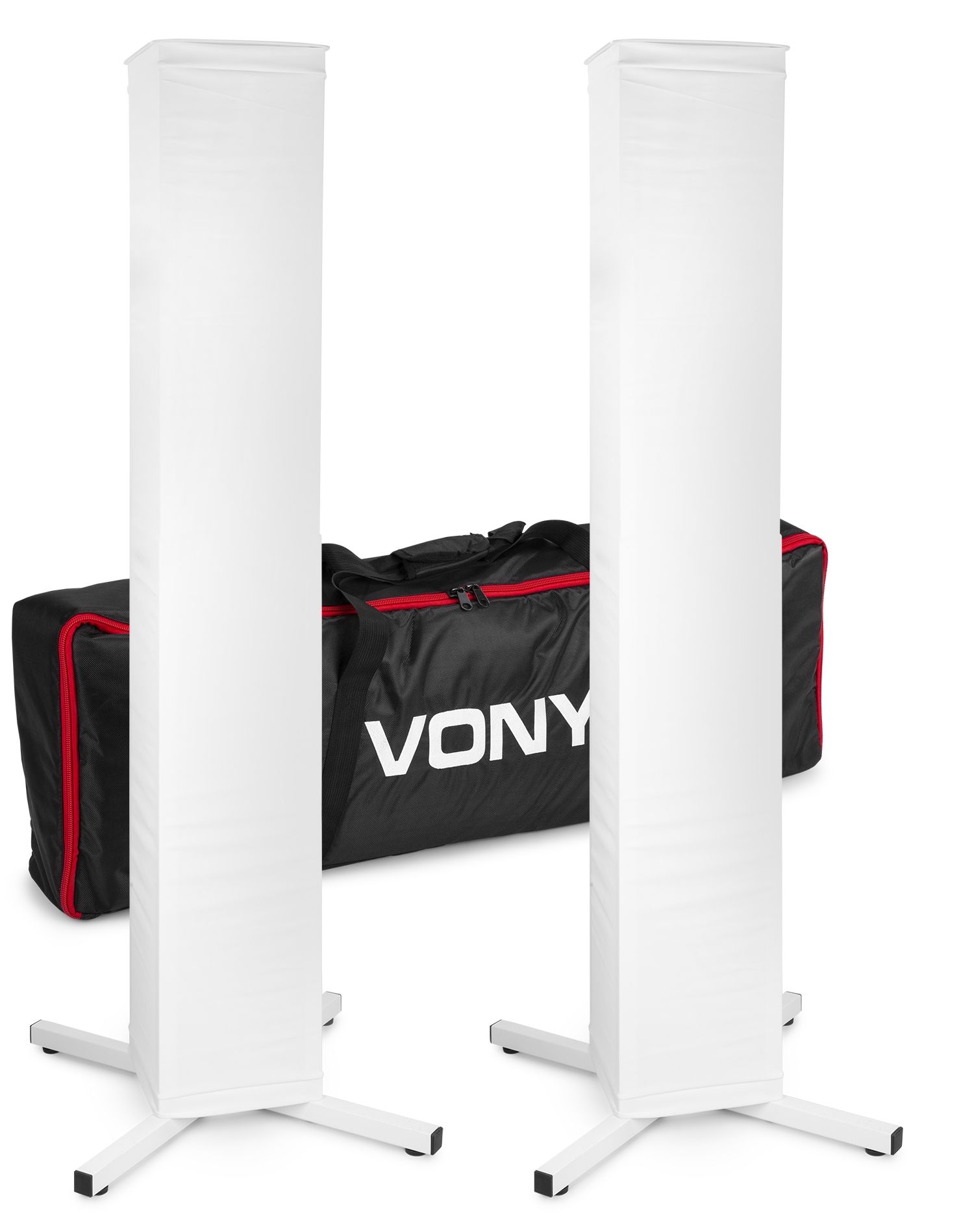 Totem dj avec sacoche et lycra noir et blanc hauteur réglable de 1m à 1m80  - DJP165-LS01K