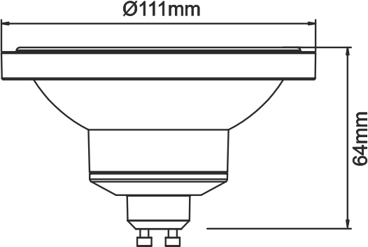 LED Ø111mm 13W GU10 230V - DIMMABLE