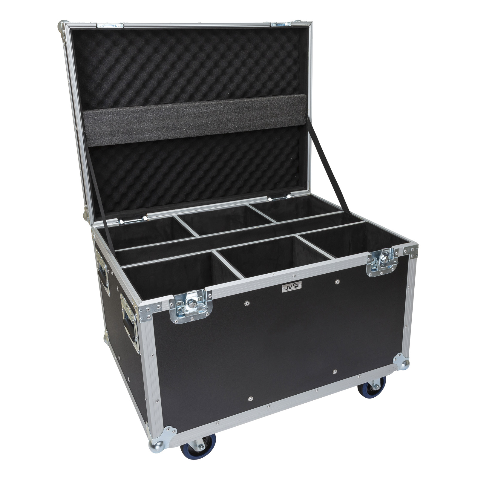 Flightcase à roulettes 6 compartiments pour petit PC ou fresnel