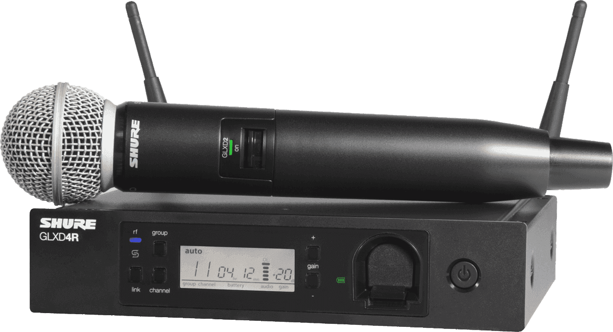 Micro sans fil Shure GLXD24RE-SM58-Z2 récepteur et Emetteur