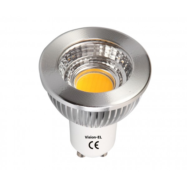 Lampe GU10 230V à leds COB 5W blanc froid 6000K dimmable