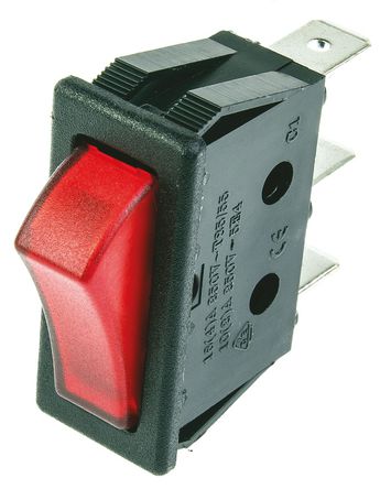 Interrupteur a bascule lumineux 4 contacts Témoin 220V