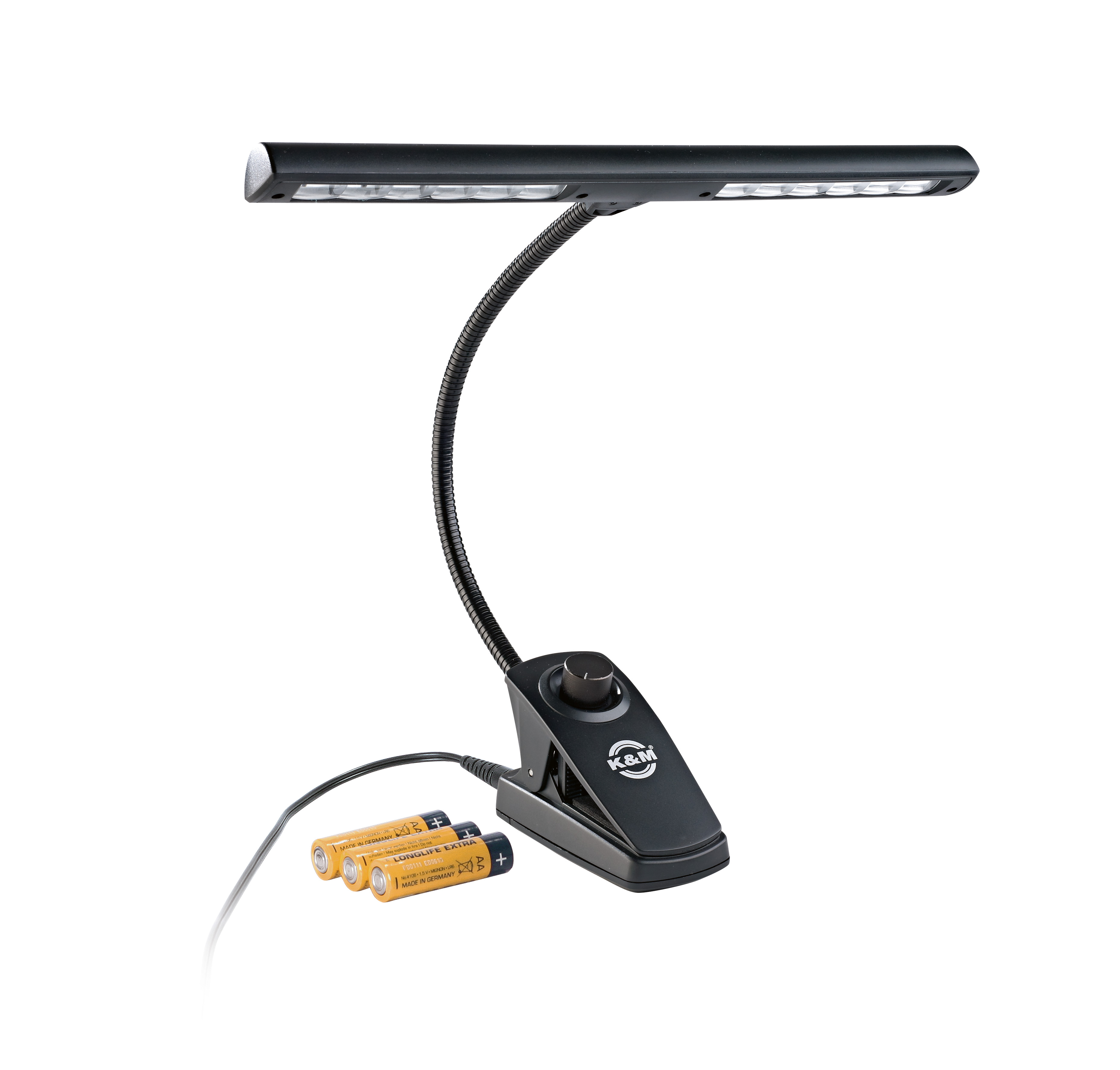 K&M 12295 Lampe led dimmable à pince pile et secteur