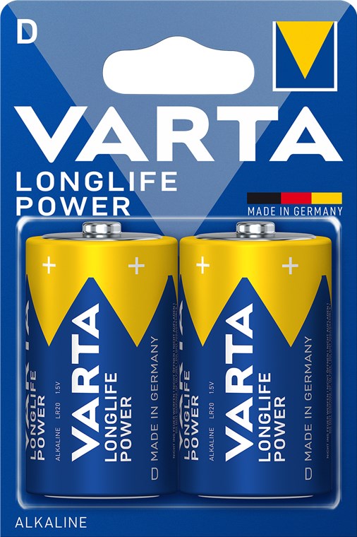 lot de 2 Piles Varta Longlife Power LR20 1V5 D/mono