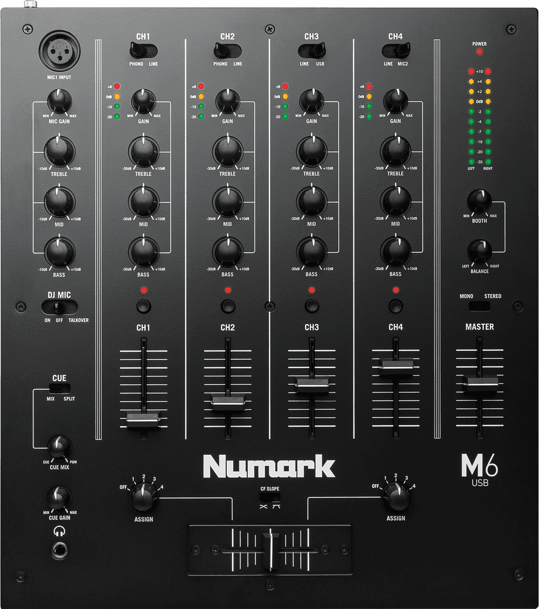 M6 USB Numark - Table de Mixage DJ - 4 Voies