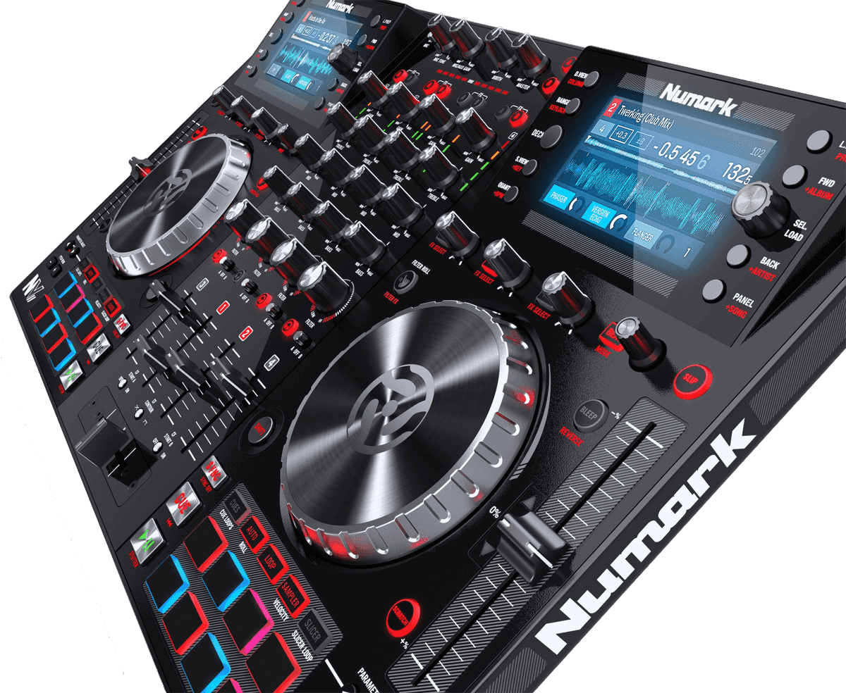 Contrôleur DJ NUMARK NVII 4 voies 16 pads carte son et 2 écrans