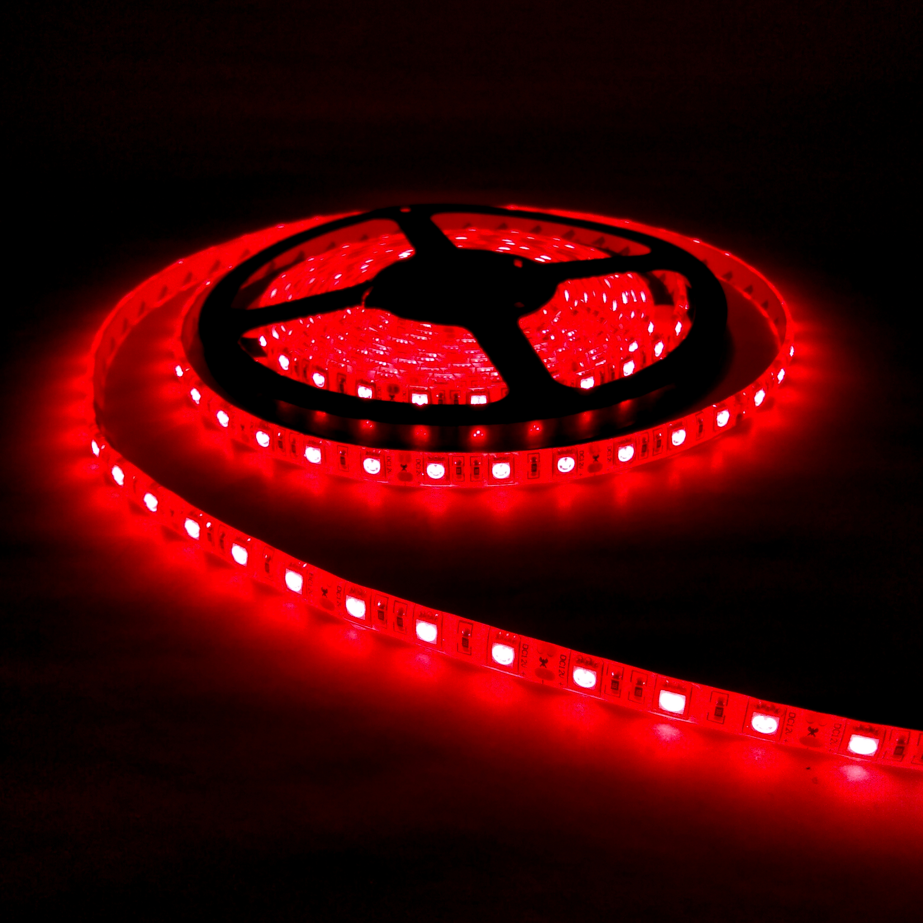 Ruban LED 5m rouge 60LED/m avec batterie 1800mAh