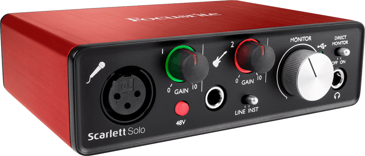 Carte son Focusrite Scarlett2 Solo 2 in 2 out