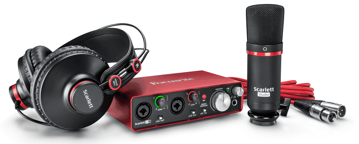 Pack Studio Focusrite Scarlett Studio Carte son 2i2 + Casque +