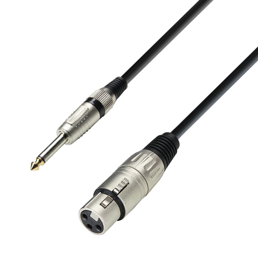 cable XLR Femelle vers JACK 6.35 mâle 10m noir