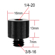 Adaptateur 1/4 femelle vers 3/8 mâle pour accessoires micro et photo