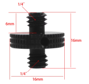 Adaptateur 1/4 mâle vers 1/4 mâle pour accessoires micro et photo