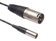 Adaptateur mini xlr 3 broches mâles vers XLR 3 broches mâle