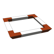 AG029-021 ConteStage - Angle 290 2 directions à plat triangle 290
