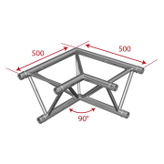 AG029-021 ConteStage - Angle 290 2 directions à plat triangle 290