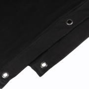 Rideau déco 160g/m2 B1 avec œillets brunis et ourlet, 6 x 6 m noir