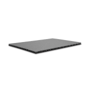 Adam Hall Hardware 0568 BG - Panneau alvéolaire en polypropylène SolidLite® noir / gris 6,8 mm, 2500 x 1250 mm