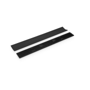 Defender OFFICE RETAIL - Passage de câbles 4 canaux noir pour bureau hauteur 2 cm