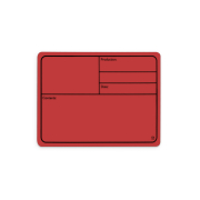 Adam Hall Hardware 88001 M RED - Plaque signalétique plastique, magnétique 177 x127 mm, rouge