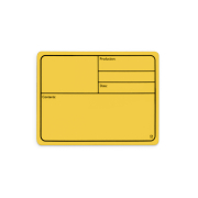 Adam Hall Hardware 88001 M YELLOW - Plaque signalétique plastique, magnétique 177 x127 mm, jaune
