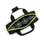 Gravity SA BELT 1 B SET 1 - 4 bandes guide foule rétractable pour montage sur pied micro, avec housse de rangement