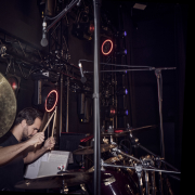 Gravity TMS 4321 OH B - Pied de micro de Touring pour overheads, avec trépied pliant 1.26m à 2.08m et perchette 1.09m